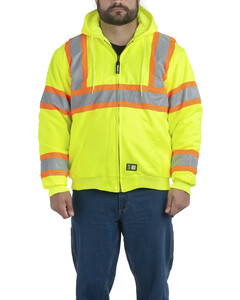Men's Hi-Vis Class 3 Hooded Active Jacket Berne HVJ571