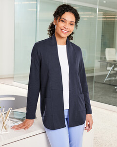 Women's Raleigh Stretch Cardigan Tri-Blend Devon & Jones DP125W Tri-Blend