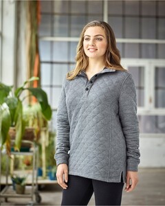 Women's Quilted Snap Pullover Cotton/Polyester Blend J. America JA8891 Cotton/Polyester Blend