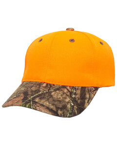 Camo Bill Solid Back Twill Cap OS Outdoor Cap 202IS OS