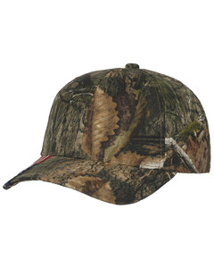 Canvas Camo Flag Accent Cap Low Profile Outdoor Cap CWF305 Low Profile