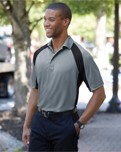 Adult Cool & Dry Sport Performance Color Block Interlock Polo UltraClub 8427