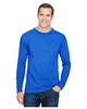 Bayside BA3055 Unisex Union-Made Long-Sleeve Pocket Crew T-Shirt