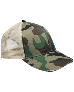 Adams OL102 Camo-Ollie Distressed Cap Camo