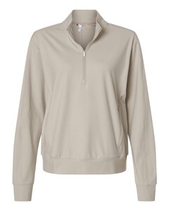Adidas A1002 Natural-Women's Ultimate365 Textured Quarter-Zip Pullover Natural