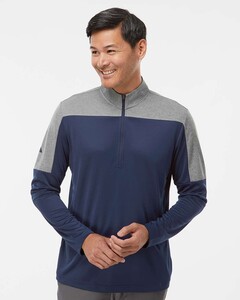 Adidas A552 Gray-Lightweight Quarter-Zip Pullover Gray