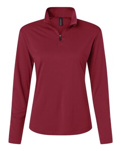 AllPro 41870L Red-Pro-Lock Women's Performance Quarter-Zip Pullover Red