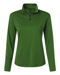 AllPro 41870L Green-Pro-Lock Women's Performance Quarter-Zip Pullover Green