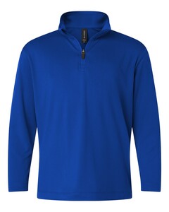 Pro-Lock Youth Performance Quarter-Zip Pullover Blue AllPro 41870Y Blue