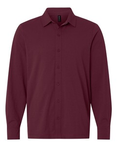 AllPro 41SPLS Maroon-Men's Pro-Flex Sorona&reg; Button Down Shirt Maroon