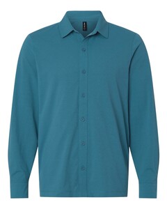 AllPro 41SPLS Blue-Green-Men's Pro-Flex Sorona&reg; Button Down Shirt Blue-Green