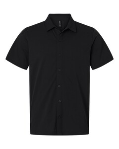 AllPro 41SPSS Black-Men's Pro-Flex Sorona&reg; Button Down Short Sleeve Shirt Black