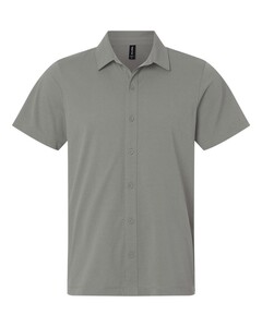 AllPro 41SPSS Gray-Men's Pro-Flex Sorona&reg; Button Down Short Sleeve Shirt Gray