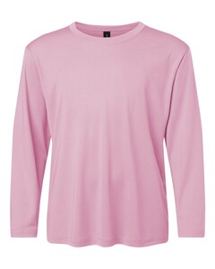 AllPro 48400Y Pink-Pro-Lock Youth Performance Long Sleeve T-Shirt Pink