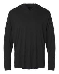 AllPro 48510 Black-Unisex Pro-Lock Performance Hooded Long Sleeve T-Shirt Black