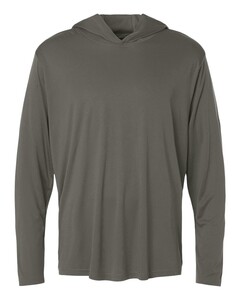 AllPro 48510 Gray-Unisex Pro-Lock Performance Hooded Long Sleeve T-Shirt Gray
