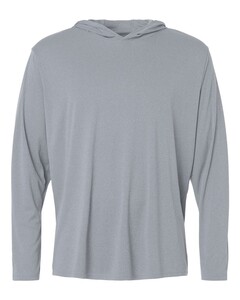 AllPro 48510 Gray-Unisex Pro-Lock Performance Hooded Long Sleeve T-Shirt Gray