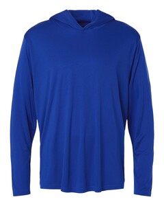 AllPro 48510 Blue-Unisex Pro-Lock Performance Hooded Long Sleeve T-Shirt Blue
