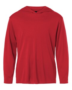 AllPro 48510Y Red-Youth Pro-Lock Performance Hooded Long Sleeve T-Shirt Red