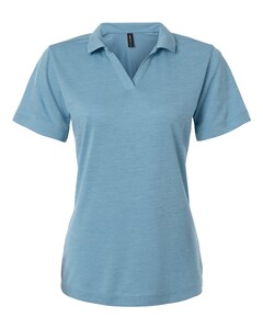 AllPro 4HM00L Blue-Women's Performance Mélange Polo Shirt Blue