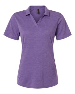 AllPro 4HM00L Purple-Women's Performance Mélange Polo Shirt Purple