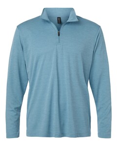 AllPro 4HM700 Blue-Performance Mélange Quarter-Zip Pullover Blue