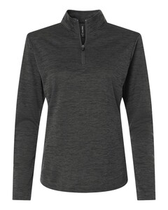 AllPro 4HM70L Black-Women's Pro-Lock Performance Mélange Quarter-Zip Pullover Black
