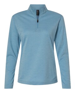 AllPro 4HM70L Blue-Women's Pro-Lock Performance Mélange Quarter-Zip Pullover Blue
