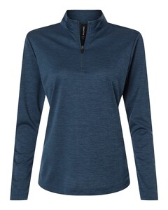 AllPro 4HM70L Navy-Women's Pro-Lock Performance Mélange Quarter-Zip Pullover Navy