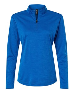 AllPro 4HM70L Blue-Women's Pro-Lock Performance Mélange Quarter-Zip Pullover Blue