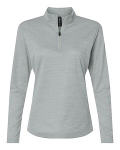 AllPro 4HM70L Gray-Women's Pro-Lock Performance Mélange Quarter-Zip Pullover Gray