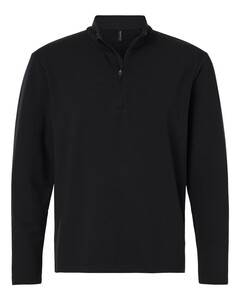 AllPro STF870 Black-Men's Stretch Quarter-Zip Fleece Pullover Black