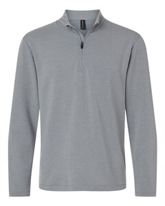 AllPro STF870 Gray-Men's Stretch Quarter-Zip Fleece Pullover Gray