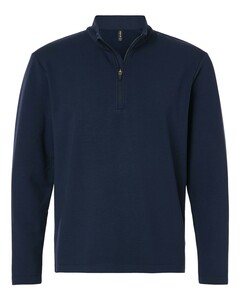 AllPro STF870 Navy-Men's Stretch Quarter-Zip Fleece Pullover Navy