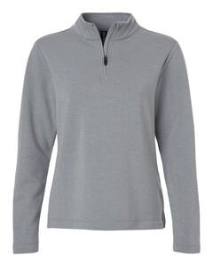 AllPro STF870L Gray-Women's Stretch Quarter-Zip Fleece Pullover Gray