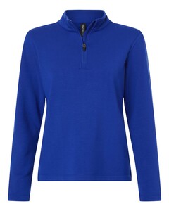 AllPro STF870L Blue-Women's Stretch Quarter-Zip Fleece Pullover Blue
