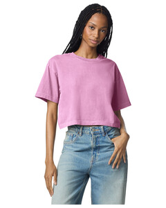 American Apparel 1302GD Pink-Women's Garment-Dyed Heavyweight Cropped Tee Pink