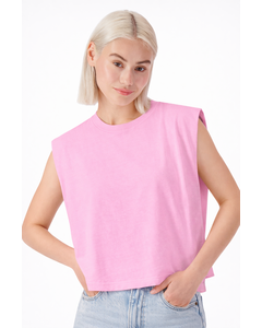 American Apparel 307GD Pink-Garment Dyed Women's Heavyweight Muscle Tee Pink