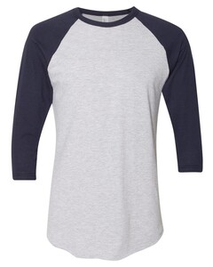 50/50 Raglan Three-Quarter Sleeve T-Shirt Gray American Apparel BB453W Gray