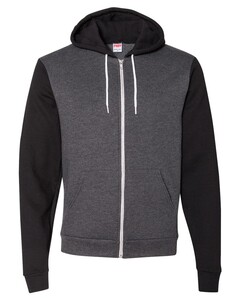 Flex Fleece Unisex Full-Zip Hoodie Gray American Apparel F497W Gray