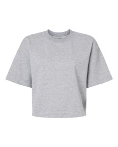 American Apparel FTCB0 Gray-Women's French Terry Mid-Length Boxy Top Gray