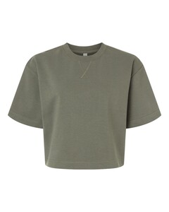 American Apparel FTCB0 Green-Women's French Terry Mid-Length Boxy Top Green