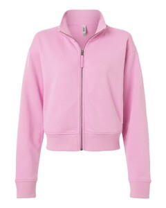 American Apparel FTJ00 Pink-Women's French Terry Full-Zip Jacket Pink
