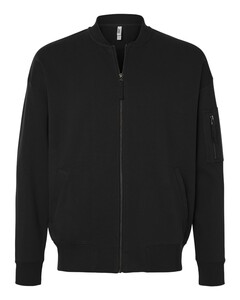 American Apparel FTJ77 Black-Unisex French Terry Bomber Jacket Black