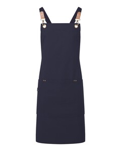 Artisan Collection by Reprime RP182 Navy-Unisex Clip & Clasp Cross-Back Bib Apron Navy