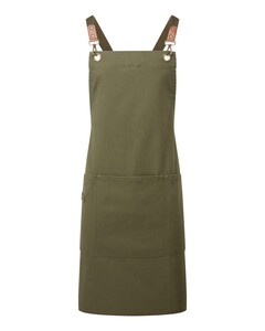Artisan Collection by Reprime RP182 Green-Unisex Clip & Clasp Cross-Back Bib Apron Green