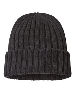 Sustainable Cable Knit Beanie Black Atlantis Headwear SHORE Black