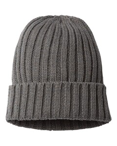 Sustainable Cable Knit Beanie Gray Atlantis Headwear SHORE Gray