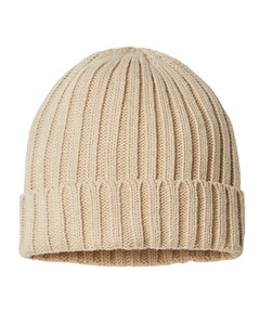Sustainable Cable Knit Beanie Brown Atlantis Headwear SHORE Brown