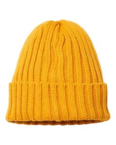 Sustainable Cable Knit Beanie Yellow Atlantis Headwear SHORE Yellow